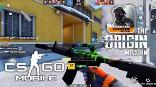 THE ORIGIN MISSION | M4A1-S Blackout GAMEPLAY | CSGO MOBILE | TDM | Nordic Town | Online FPS Mobile