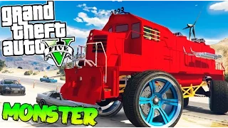 GTA V PC MODS INCREIBLE!!! TREN MONSTER EPICO!! TREN CON RUEDAS DE MONSTER GTA 5 MOD PC Makiman