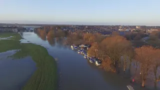 Flooding of the River Great Ouse at Huntingdon, December 2019