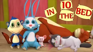 Десять в постели | Ten in the Bed | детские стишки для детей | мультфильм песня в России