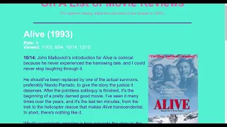 Movie Review: Alive (1993)