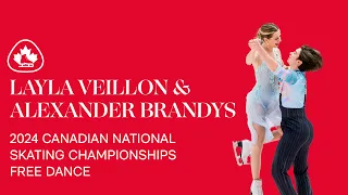 Layla Veillon & Alexander Brandys | 2024 Canadian National Skating Championships Junior Free Dance