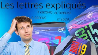 Les lettres des processeurs Intel expliqués en 4 minutes - J'Techxplique