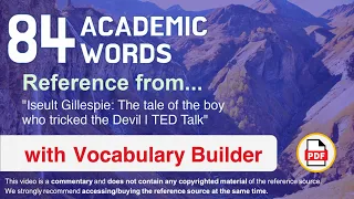 84 Academic Words Ref from "Iseult Gillespie: The tale of the boy who tricked the Devil | TED Talk"