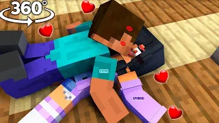 😍 APHMAU KISS STEVE (NEW BOYFRIEND) - Minecraft 360° !