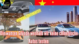 Warum keine China Autos auf unserem Kanal und weitere Fragen [Deutsch 4K] | Vision E Drive Nr.240