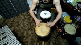 Sound Test On Recently Acquired Djembes 3 Sizes