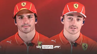 Charles Leclerc and Carlos Sainz REACT to Lewis Hamilton's Ferrari move 🔴🐎