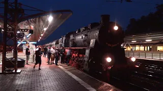 Dampflok 58 311 und der 1900t schwere Sandzug | Mit dem Drilling durch die Nacht (HD)