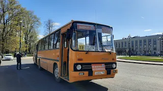 Поездка на ретро-автобусе "Икарус 280" по маршруту №Т2 по Санкт-Петербургу (часть 1). 9.05.2024.