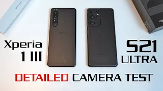 Sony Xperia 1 III vs Samsung Galaxy S21 Ultra - DETAILED Camera Test Comparison