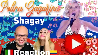 Polina Gagarina - Shagay (Live at Megasport) 🇮🇹Italian Reaction 🇨🇴Colombian React