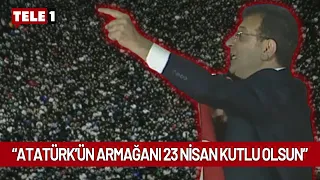 Üsküdar böyle kalabalık görmedi! Ekrem İmamoğlu elinde Türk bayrağı ile 23 Nisan'ı kutladı