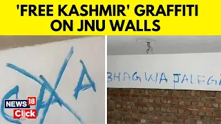 JNU Campus In Delhi Marred By 'Bhagwa Jalega' And 'Free Kashmir' Graffitis | English News | N18V