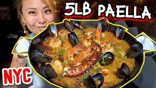 Eating MASSIVE 5LB PAELLA at Bazar Tapas Bar & Restaurant in NYC!! #RainaisCrazy