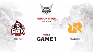 Geek Fam VS Rrq Hoshi GAME 1 MPL ID S13 | GEEK VS RRQ