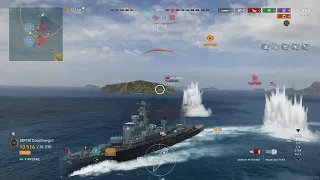 Premium cruiser mysore tangos with battleships! World of Warships legends gameplay no commentary.