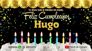 Feliz Cumpleaños Hugo - Pastel de Cumpleaños con Música para Hugo