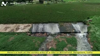 Drone-captured video of Bangalore's lake waste management in action!