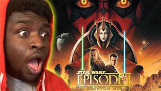 WATCHING MY FIRST CANON STAR WARS MOVIE!! | Star Wars Episode I The Phantom Menace Movie REACTION!!!