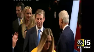 WATCH: Bill Clinton & Trump family shake hands - 2016 Presidential Debate
