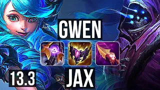 GWEN vs JAX (TOP) | 7/1/9, 700+ games, Dominating | EUW Master | 13.3