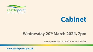 Cabinet - Wednesday 20th March 2024