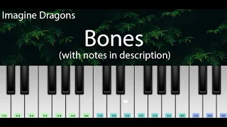 Bones (Imagine Dragons) | ON DEMAND Easy Piano Tutorial with Notes | Perfect Piano