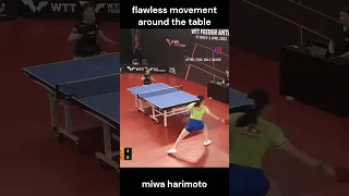 move around the table flawlessly- miwa Harimoto #pingpong #tabletennis #youtubeshorts #wtt