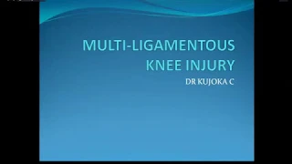 Multiligamentous knee injury lecture