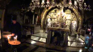 Here Jesus is crucified and dies on the cross - the Church of Holy Sepulcher Jerusalem