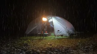 Camping In The Rain • Rain At Night In The Pine Forest • Relaxing, Enjoying, Cooking • ASMR