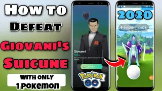Defeat giovanni with one pokemon | how to defeat giovanni in pokemon go | defeat shadow suicune.