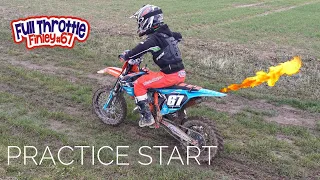 Full Throttle Finley #67 KTM SX65 quick shifting practice Starts