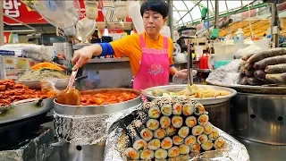 KOREAN STREET FOOD - Gwangjang Market Street Food Tour in Seoul South Korea | BEST Spicy Korean Food