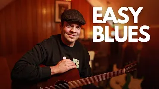 Fun Acoustic Blues With Licks - A E & D Chords 🎶