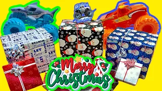 Christmas Toy Monster Truck Reveal | 2 full sets PLUS-2 VERY special Monster Jam Trucks!