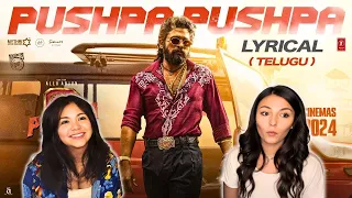 PUSHPA PUSHPA (Lyrical) - Reaction | Pushpa 2 : The Rule | Allu Arjun | Rashmika | Sukumar