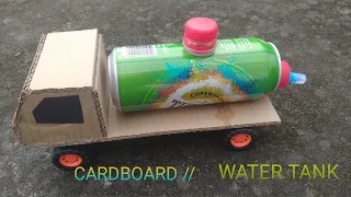 How to make Water Tank at home with #cardboard se 🚒🚒
