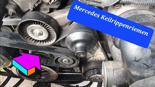 Keilrippenriemen w203 w204 m271 Mercedes Spannrolle wo ist was Austausch Wechsel einbauen Keilriemen