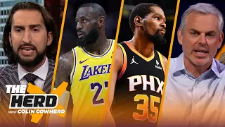 Durant and Suns swept, Embiid misses shootaround, LeBron’s last game as a Laker? | NBA | THE HERD