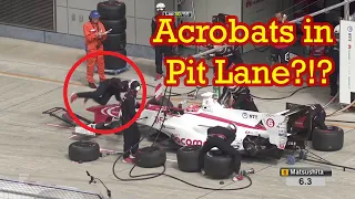 Crazy Acrobatic Pit Stops in the Super Formula Series