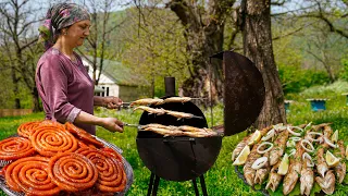 New Barbecued Fish Grilled in the Village - Whole Fish Recipe from the Villager