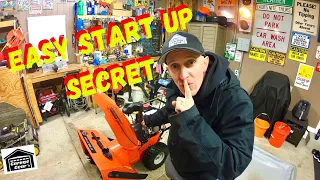 HOW TO START A SNOWBLOWER FOR BEGINNERS- Plus My SECRET To Easy Starts
