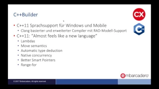 Embarcadero Webinar: Neues im RAD Studio 10 2 Tokyo