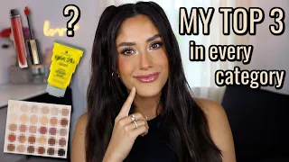 MY TOP 3 MAKEUP PRODUCTS IN EVERY CATEGORY (drugstore brows, eyes & lips)