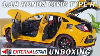 Unboxing: Honda Civic Type R 1:18 scale diecast model by LCD