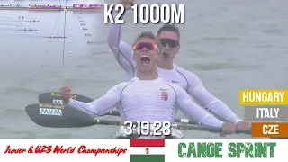 K2 Men 1000m Junior Final A | HUNGARY CHAMPION |Junior & U23 World Championships Szeged Hungary 2022