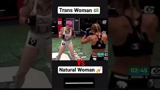 Trans Woman 🏳️‍🌈 Vs Natural Woman 💅 Alana McLaughlin vs Céline Provost Women's MMA Fight #shorts