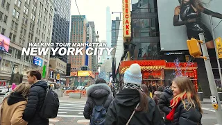 NEW YORK CITY - Manhattan Winter Season, Broadway, Columbus Circle, Upper West Side, Travel, USA, 4K